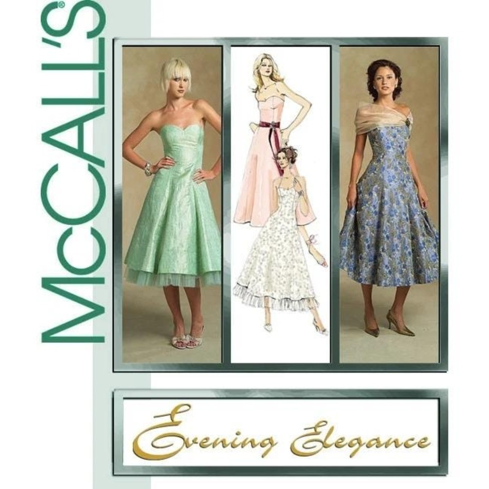 McCalls Sewing Pattern 5001 Lined Dress Wrap Evening Elegance Size 4-10